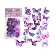 320Pcs Retro Butter Muster Aufkleber-p lila Schmetterling