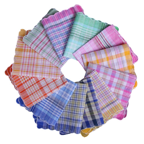 Womens Handkerchiefs Soft Cotton Fabric Elegant-24 items 1