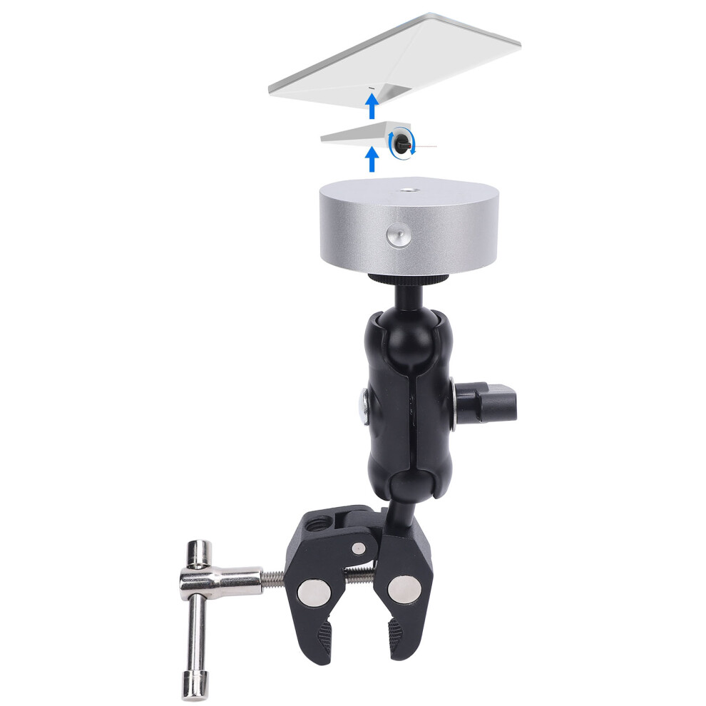 Aluminum Alloy Satellite Clamp Bracket Adapter Set For Mini Rv Yacht Silver 8711392869749