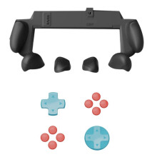 For Switch2 Case Plastic Grip Protective Shell+Direction Keys+Button Caps Kit for Switch2 Grip Case Dust-Proof Cover B