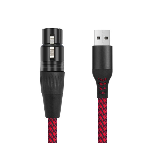 USB Microphone Cable Microphone Cable Computer USB to XLR Microphone Connect Computer Cable Audio Cable Adapter 2