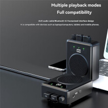 Wireless Megaphone Speaker with Lavalier Microphone Portable Voice Amplifier for Teachers Tour Guides Coaches White