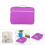 A4 Document Organizer Bag Folder Portfolio Zippered Case Purple Colour 4