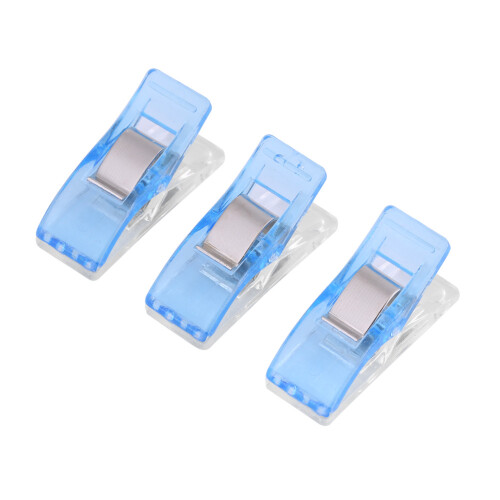 20pcs Blue Plastic Quilting Sewing Clips, 2.7x1cm, Durable & Multi-use 1