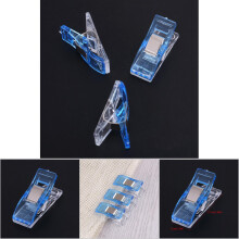 20pcs Blue Plastic Quilting Sewing Clips, 2.7x1cm, Durable & Multi-use