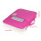 A4 Zippered File Folder Portfolio Bag for Documents Notebooks Rose Red 7