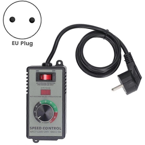 AC Motor Speed Controller Angle Grinder Fan Variable Speed Controller 10A Universal European Plug AC220 to 240V 4000W 1