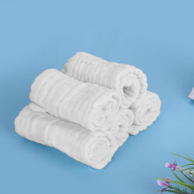 5Pcs Baby Cotton Gauze Reusable Washable Diapers, 35x15cm, White