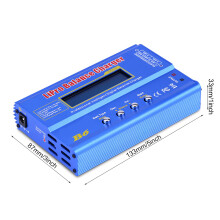 RC Lipo Battery Balanced Charger with Cables, 80W, 133x87x33mm