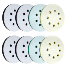 Pad per carteggiare in schiuma 8Pack per levigatrice orbitale, 5 pollici e 8 fori per levigatrice orbitale Surfprep Foam pad