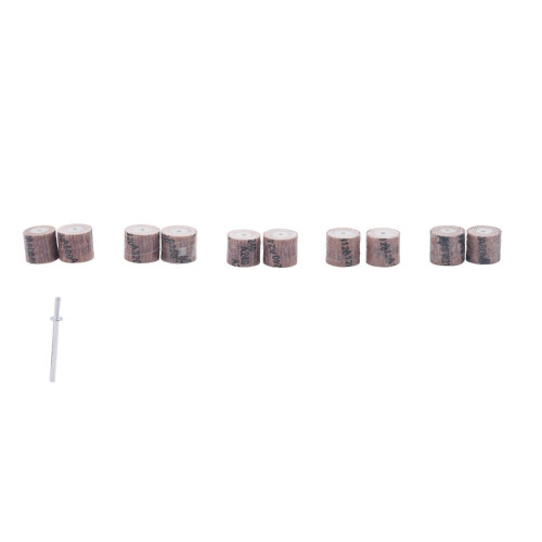 10Pcs 15Mm Δίσκος τροχού ταινίας λείανσης 80/120/240/320/600Grit Περιστροφικά εργαλεία για Dremel 1