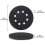 6PCS 5 polegadas (125mm) almofada de interface de esponja macia com 8 furos para lixar discos e discos de lixamento de gancho e laço para po 4