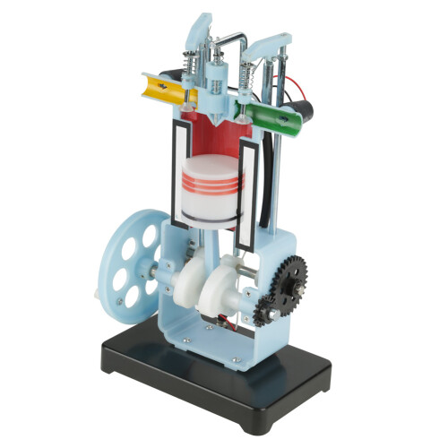 Manual Or Connecting Power Supply Compact Design Convenient For Demonstration4Stroke Hand Crank Model Engine Combustion Engine Model Physics