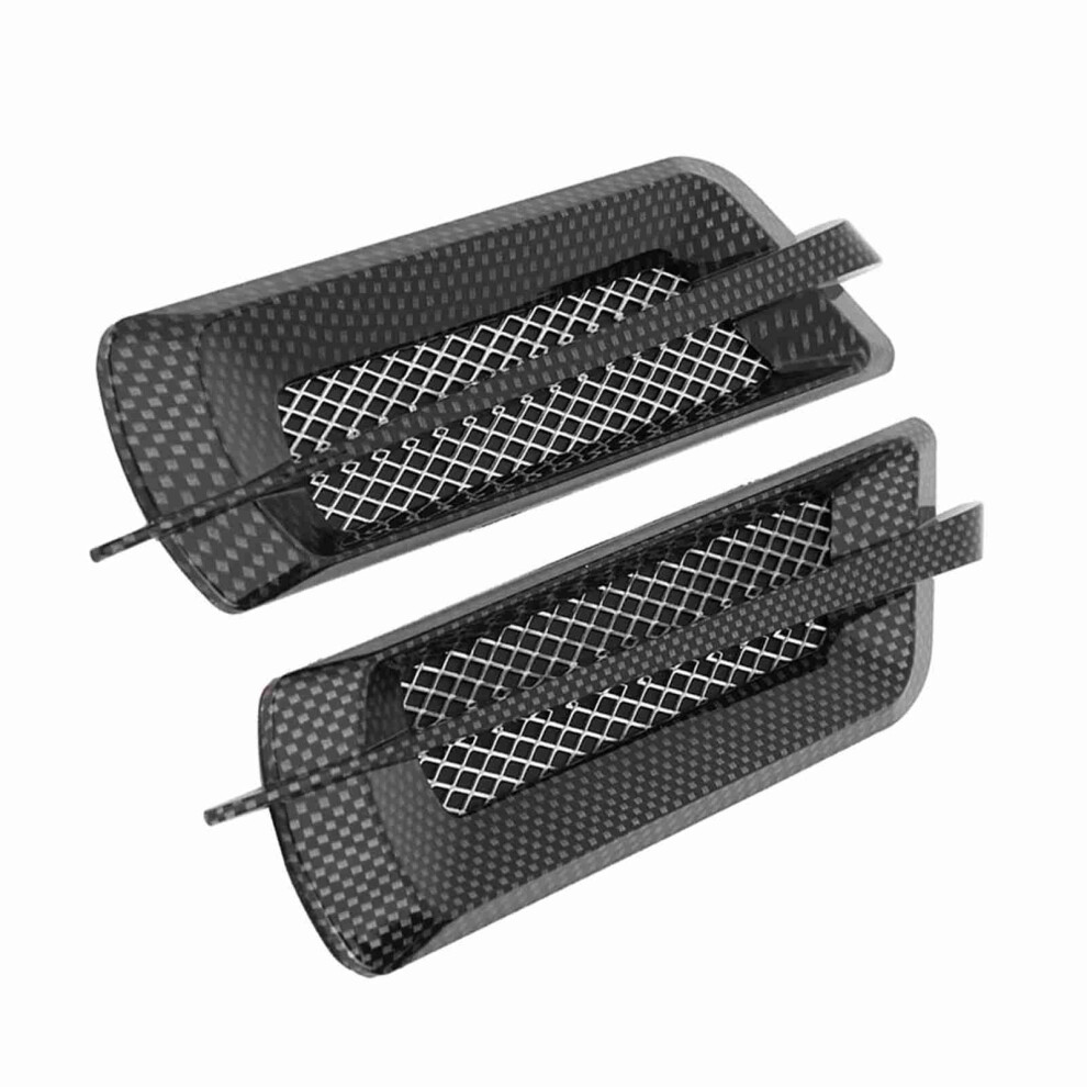 2Pcs Carbon Fibre Vent Decals Black 7293282701915
