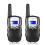 2PCS 3KM Range Kids Walkie Talkies with LED Flashlight Black, Compact & Durable 4