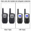 2PCS 3KM Range Kids Walkie Talkies with LED Flashlight Black, Compact & Durable 3
