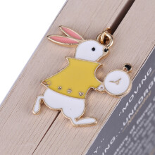 Gold Leaf Bookmark with Pendant - Vintage Design, 3.5x6cm