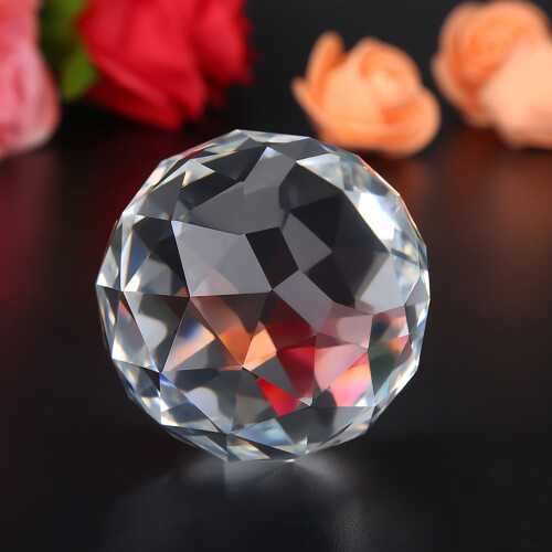 Clear Crystal Prism Glass Ball 60mm