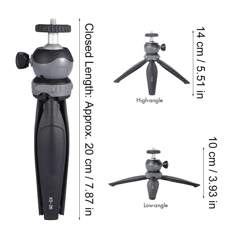 Mini Tabletop Tripod With 360 Ball Head For Cameras And Phones, Black/Gray 9321393005467