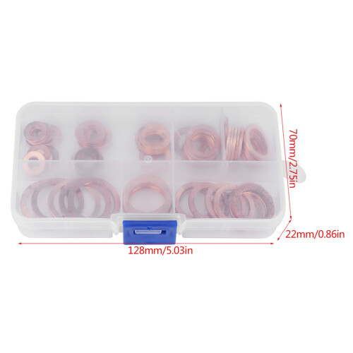 Assorted Copper Sump Plug Washers Set For Car Generators And Machinery\‘ 1