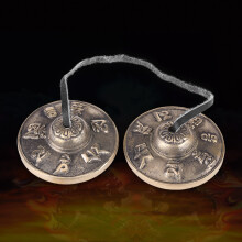 Handmade Brass Buddhist Finger Cymbals 6.5cm Religious Musical Bells