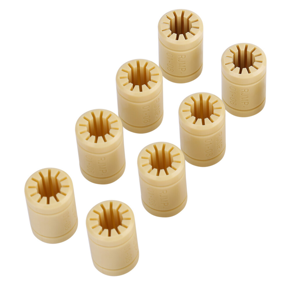 8x Solid Polymer LM8UU Bearings for 3D Printers
