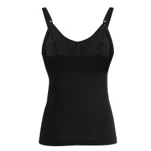 Slim Fit Breastfeeding Tank Top with Built-in Nursing Bra Black L for Maternity