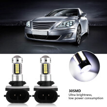 Pair of 881 4014 White LED Car Fog Headlight Bulbs 25W 550LM
