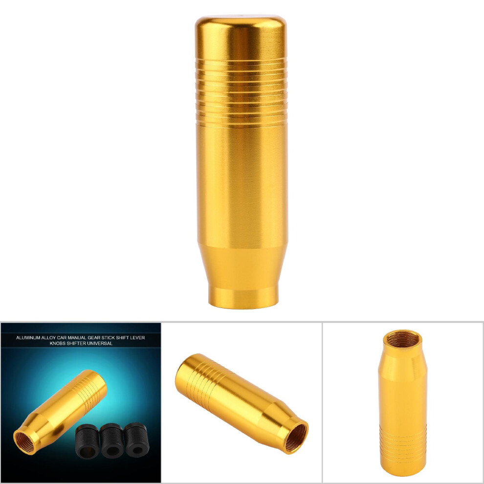 Car Shift Knob Aluminium Alloy For Manual Transmission Universal Fit Gold 9451393008776