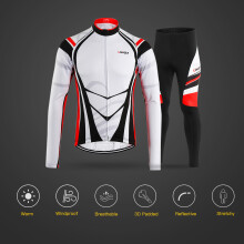 Men's Winter Thermal Fleece Cycling Set Windproof Waterproof with Pockets and Padding