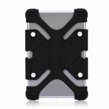 Universal Silicone Tablet Case Protector 8.9-12", Shockproof & Anti-slip Black