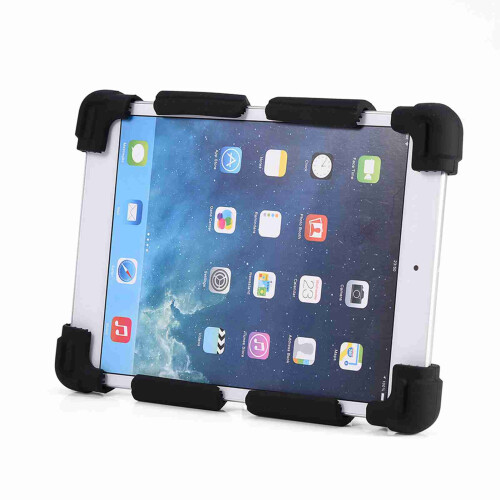 Universal Silicone Tablet Case Protector 8.9-12", Shockproof & Anti-slip Black 2