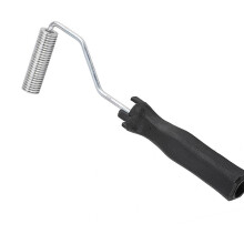 Aluminum Alloy Fiberglass Bubble Laminating Roller 21x75mm Black/Silver
