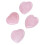 Pink Crystal Heart Stones 4pc 7