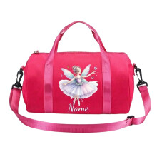 Fashionable Workout Bag Soft Nylon Texture Suitable for-Red