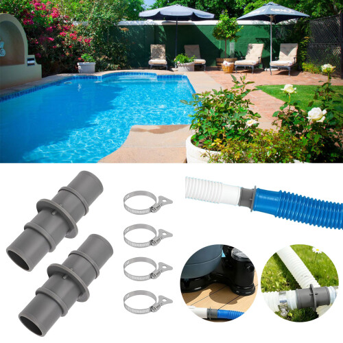 Set mit 2 Kunststoff-Schlauchadaptern für Poolfilterpumpen, 1