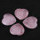 Pink Crystal Heart Stones 4pc 21