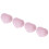 Pink Crystal Heart Stones 4pc 17