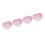 Pink Crystal Heart Stones 4pc 9