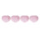 Pink Crystal Heart Stones 4pc 16