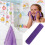 Durability Nylon Bath Glove Scrubber With Grid Texture For-Pink 3