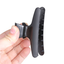 12Pcs Black & White Plastic Hair Clips Clamps 8x5cm Salon Hairdresser Accessories
