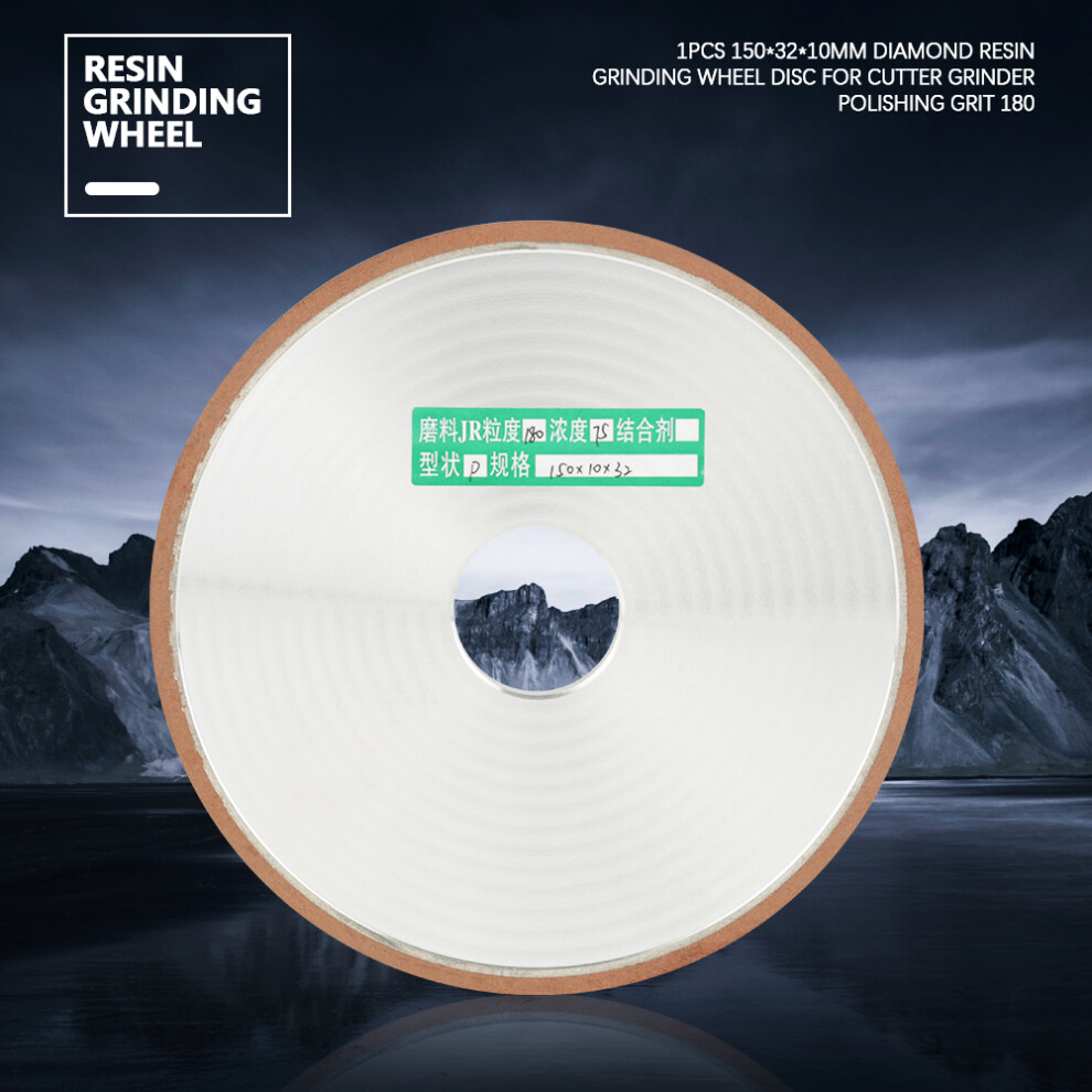 Diamond Resin Grinding Wheel Disc 150X32x10mm For Cutter & Polishing Grit 180 6931392891126