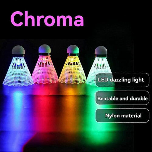 4Pcs Φωτεινές Μπάλες Μπάντμιντον LED Αφρώδες Πλαστικό Αθλητικό Μπάντμιντον Φωτιζ 1