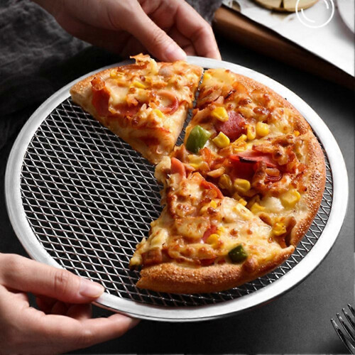 Ecrã de Pizza com Borda Contínua de Alumínio de 11 polegadas - Crocante Perfeito, Fluxo de Ar Melhorado 2