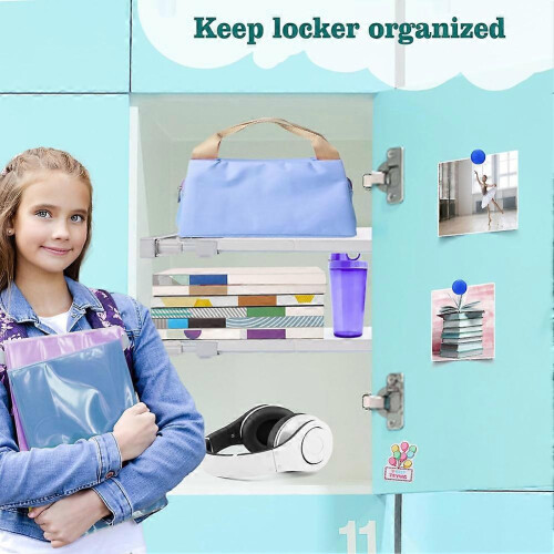 2 Pcs School Locker Shelf Organizer - Ρυθμιζόμενο Locker Divider Mate Εύκολο στην εγκατάσταση για επ 1