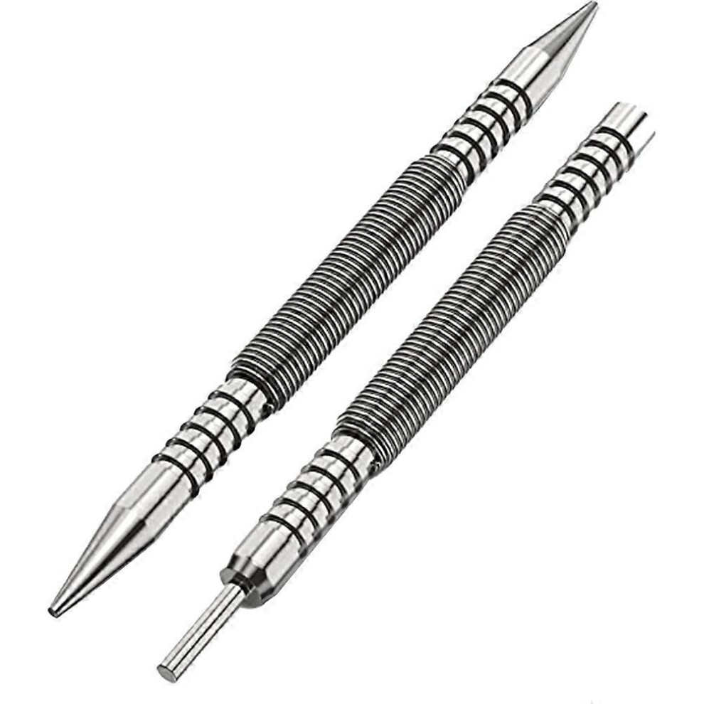 Spring Double End Nail Punch Set Center Hole Punch Spring Loaded Marker Metal Woodworking Drill Bit Door Pin Removal 6935161818994