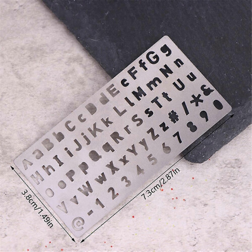Frøfraseplade Brevstempler Stansebokse Kryptostålplade DIY Metalmærkning 1