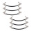 15cm Guitar Patch Cables 6-Pack, 1/4" Silver Right-Angle Plugs 2