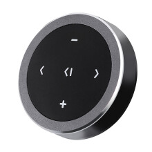Wireless Bluetooth Steering Wheel Remote Control, 36*36*8.5mm, Black